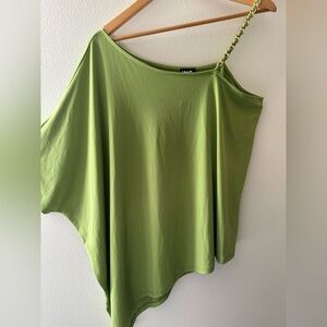 INC International Concepts Lime Green Draped Top